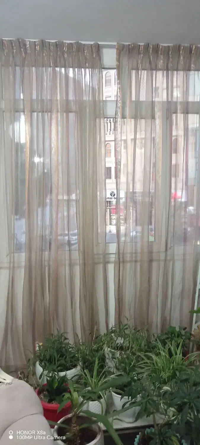 پرده حریر متراژبالا رنگ کرم نباتی|پرده، رانر، رومیزی|کرج, گوهردشت|دیوار