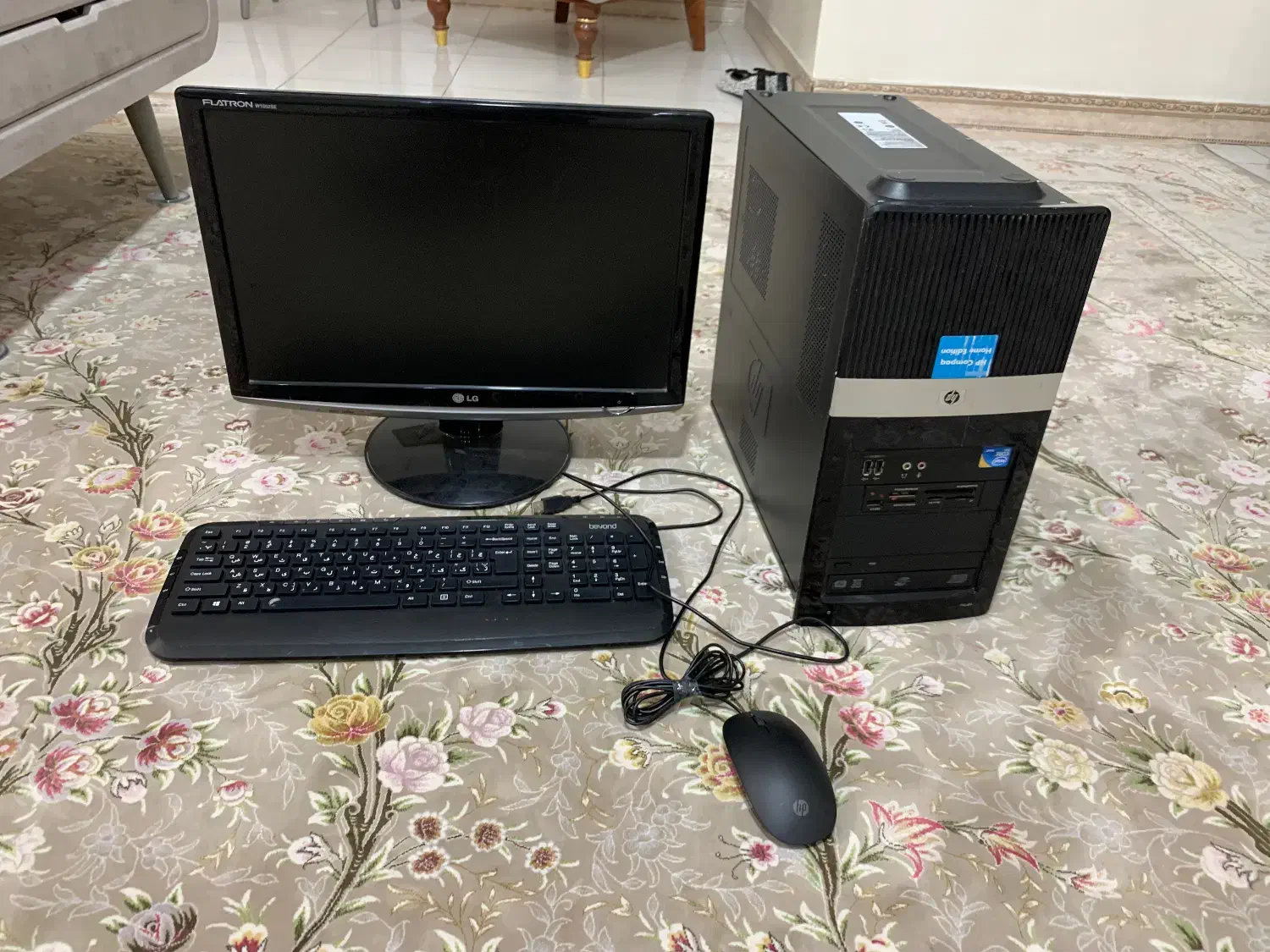 کامپیوتر کیسhpومانیتورLG|رایانه رومیزی|قدس, شهر‌قدس|دیوار