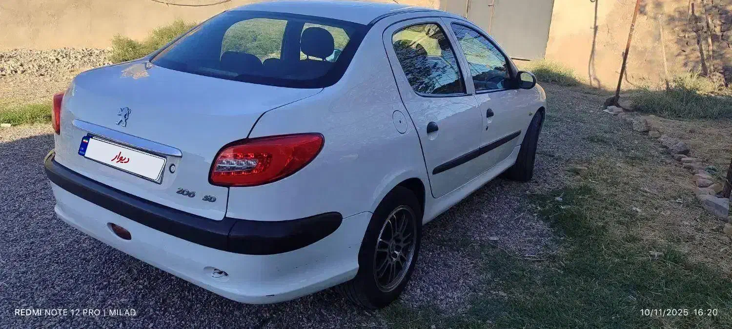 پژو ۲۰۶sdv20|خودرو سواری و وانت|پلدشت, |دیوار