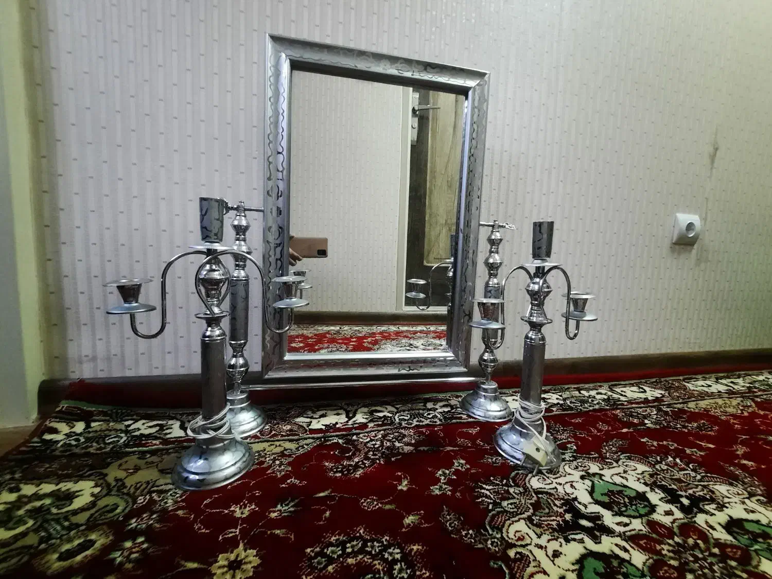 آینه و شمعدان|صنایع دستی و سایر لوازم تزئینی|تبریز, |دیوار