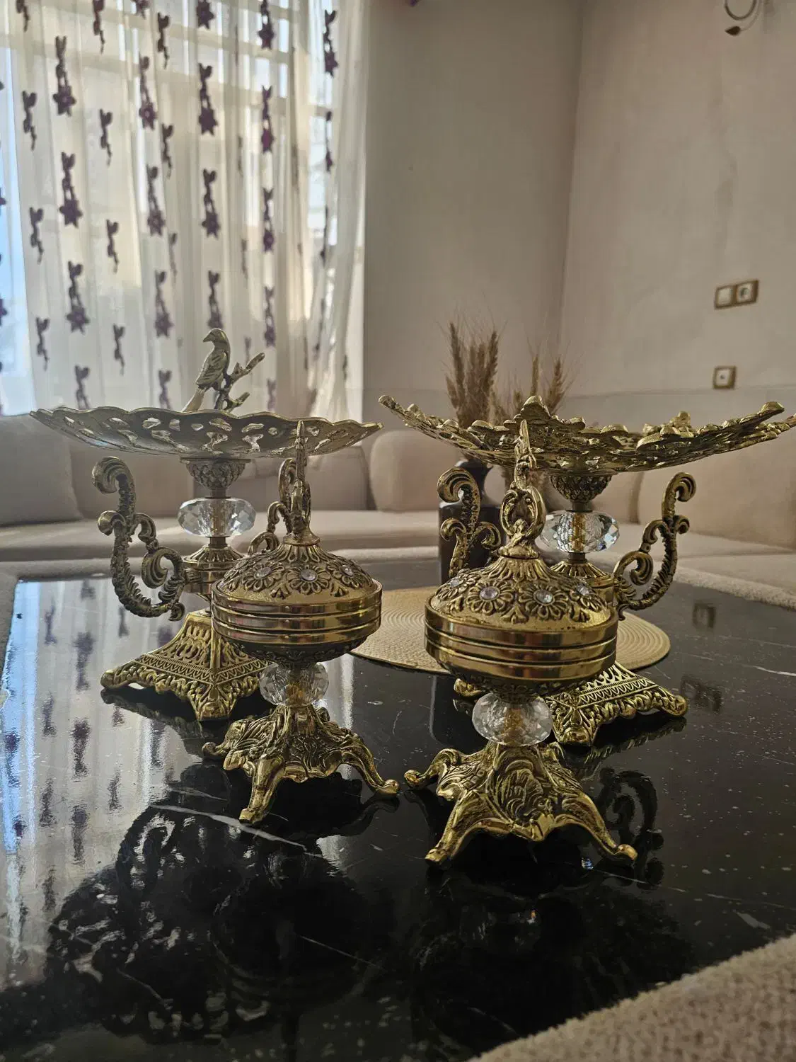 ست آلمینیومی باروکش برنزبسیارشیک وخاص|صنایع دستی و سایر لوازم تزئینی|یزد, |دیوار