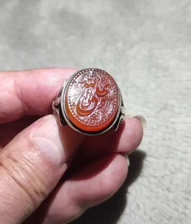 انگشتر نقره با ذکر علی ولی الله|جواهرات|تهران, جنت‌آباد مرکزی|دیوار