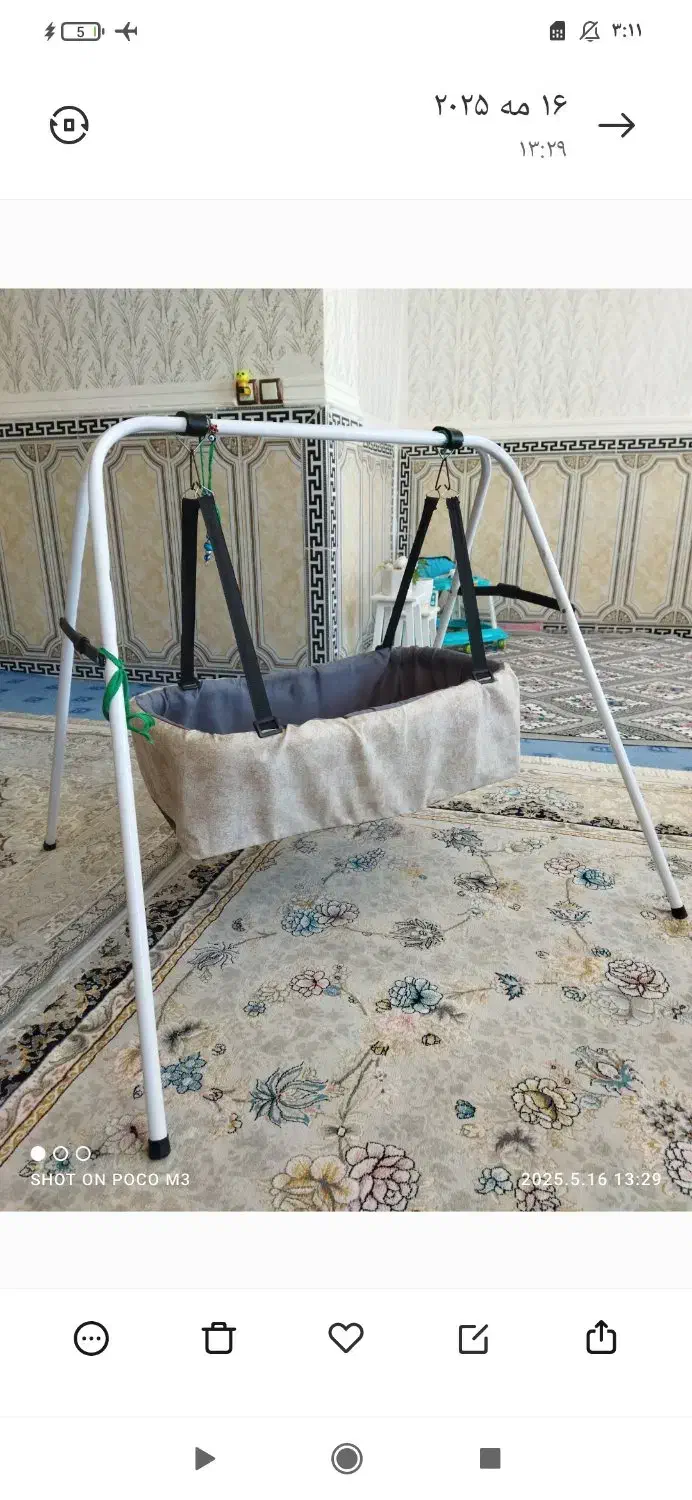 گهواره بچه نو نو|اسباب و اثاث بچه|نورآباد, |دیوار