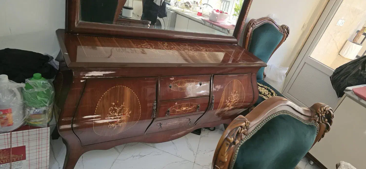 کنسول و آینه و میز تلویزیون معرق|بوفه، ویترین، کنسول|ری, ولی آباد|دیوار