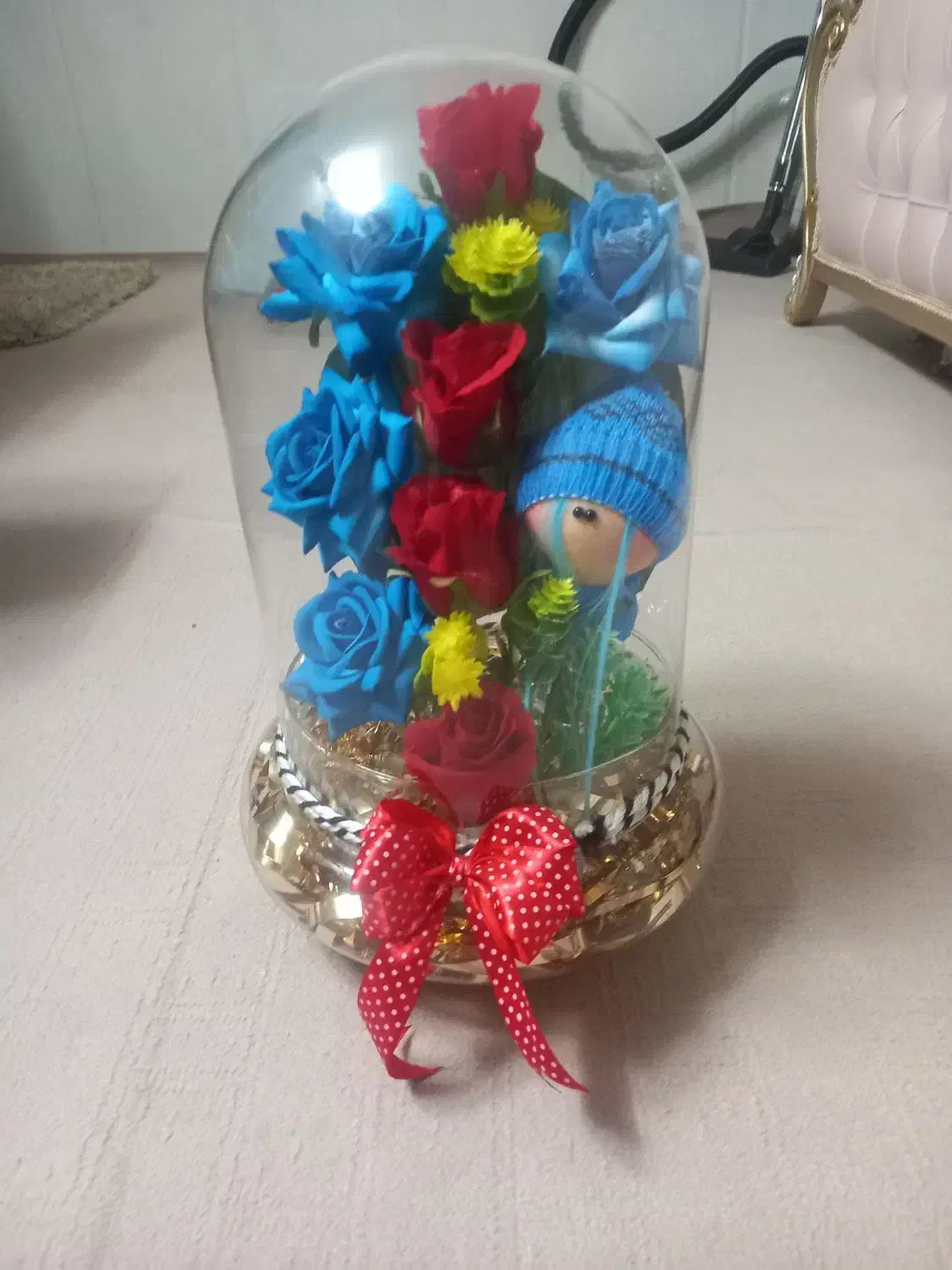 گلدان شیشه ای|گل مصنوعی|قم, مهدیه|دیوار