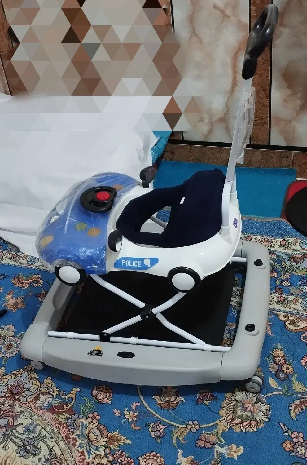 روروک کاملا نو خوش رنگ وخوش طرح موزیک دار|کالسکه و لوازم جانبی|دزفول, |دیوار