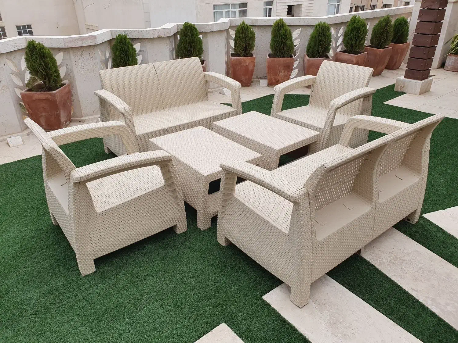 صندلی مبل باغی bbl wather proph|میز و صندلی غذاخوری|شیراز, قالیشویی|دیوار