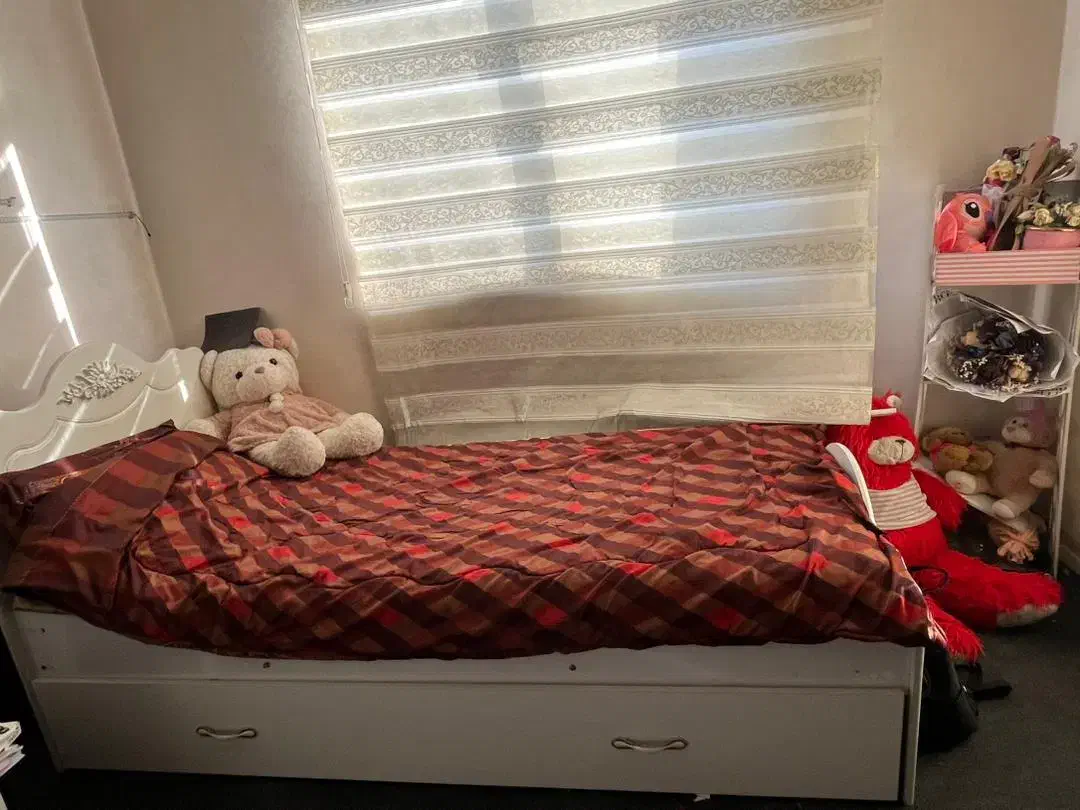 سرویس تخت یکنفره ی نوجوان|تخت و سرویس خواب|تهران, والفجر (افسریه)|دیوار