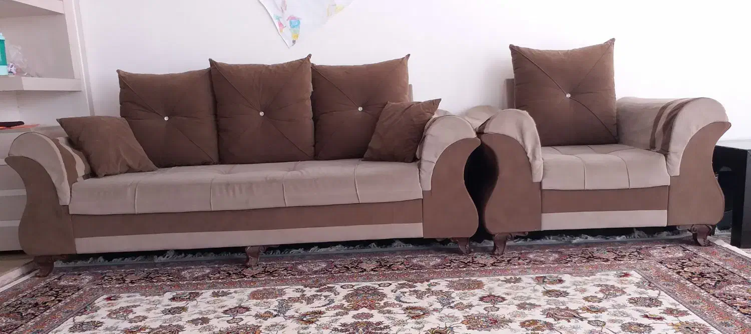 فروش مبل دسته دوم 7نفره|مبلمان خانگی و میز عسلی|پارسآباد, |دیوار