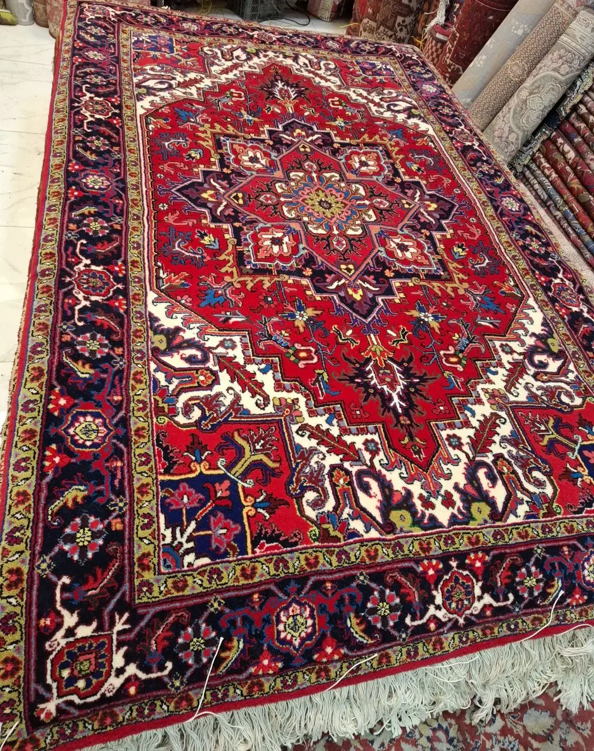 یک جفت فرش دستبافت  هریس تاجری درجه ۱|فرش|گوگان, |دیوار