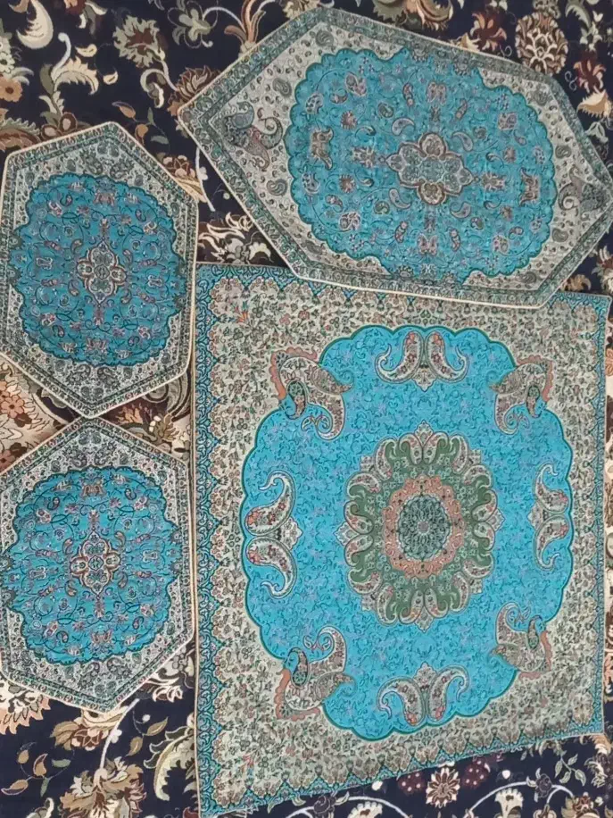 ترمه رو میزی عسلی و....|پرده، رانر، رومیزی|اردبیل, |دیوار