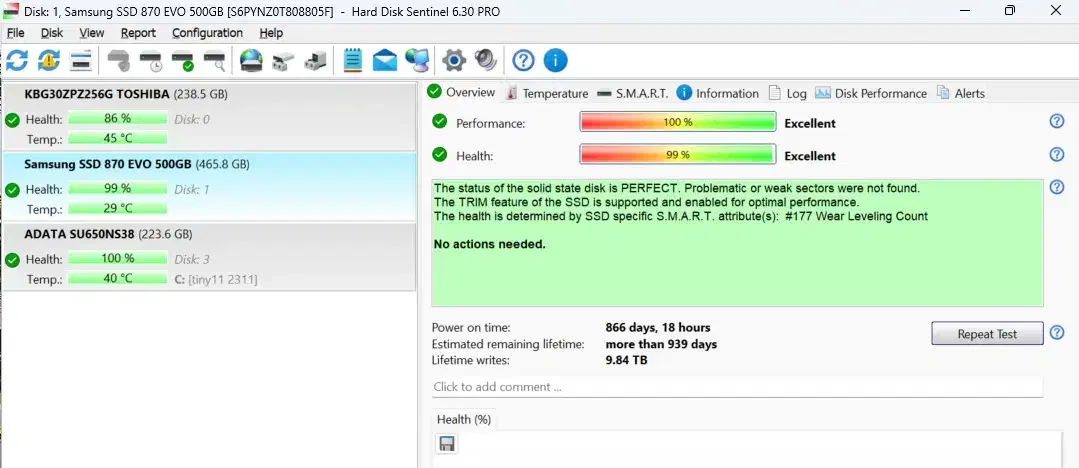 هارد ssd سامسونگ evo 870 500g|قطعات و لوازم جانبی رایانه|تهران, ارم|دیوار