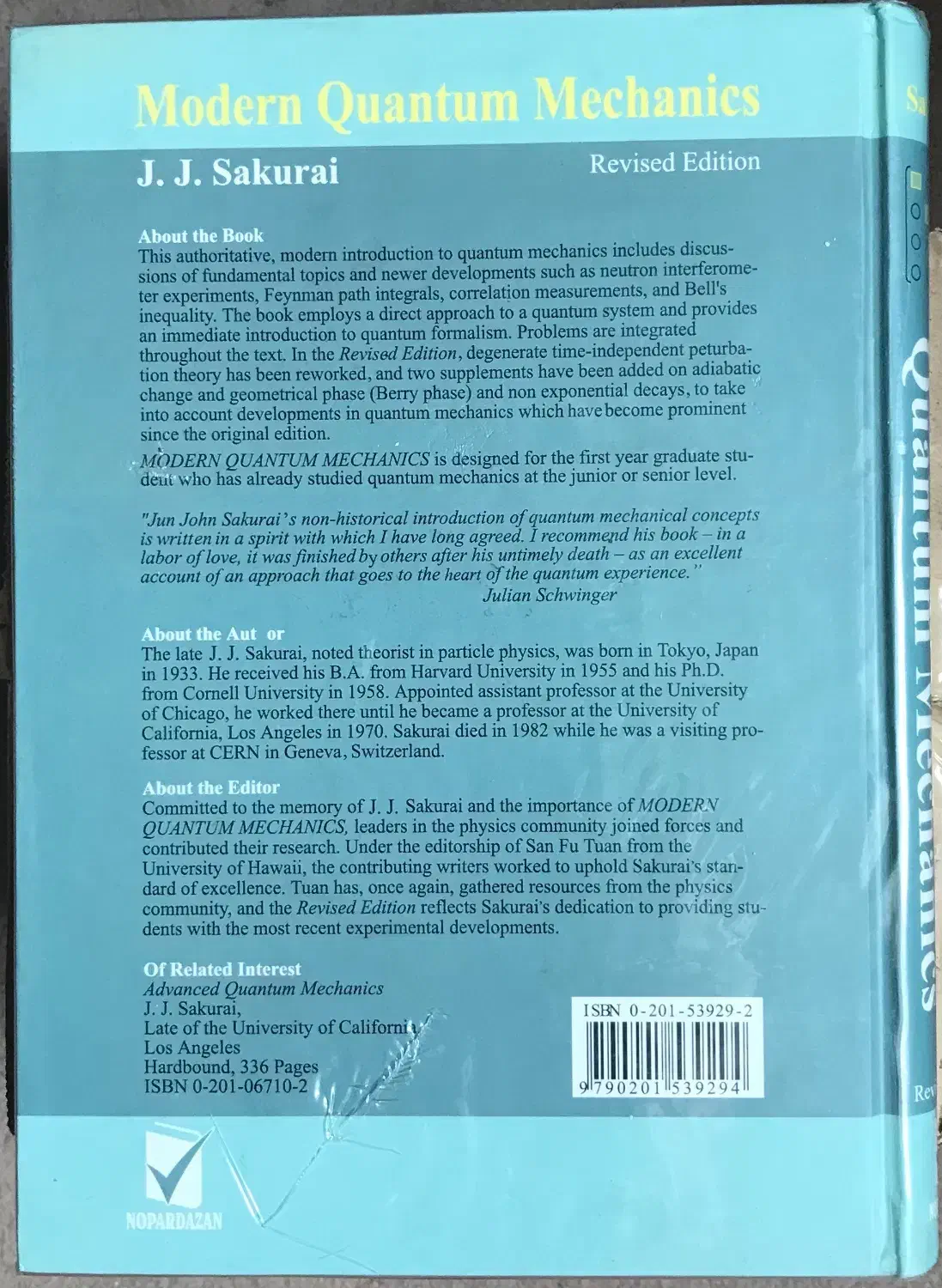 Modern Quantum Mechanics - J. Sakurai|کتاب و مجله آموزشی|تهران, نیلوفر|دیوار