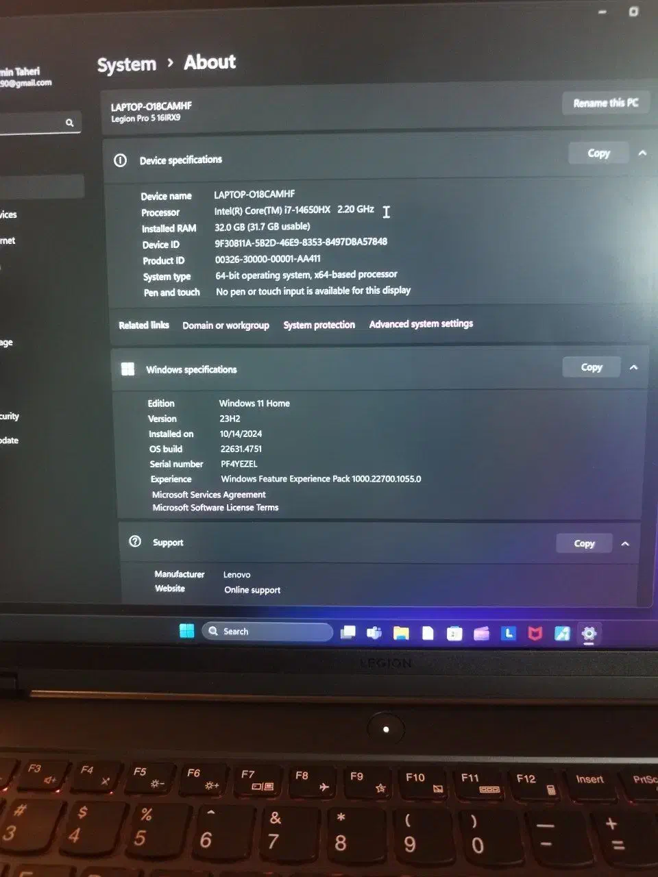 لپتاپگیمینگ1619 Lenovo Legion 5 Pro|رایانه همراه|کرمانشاه, |دیوار