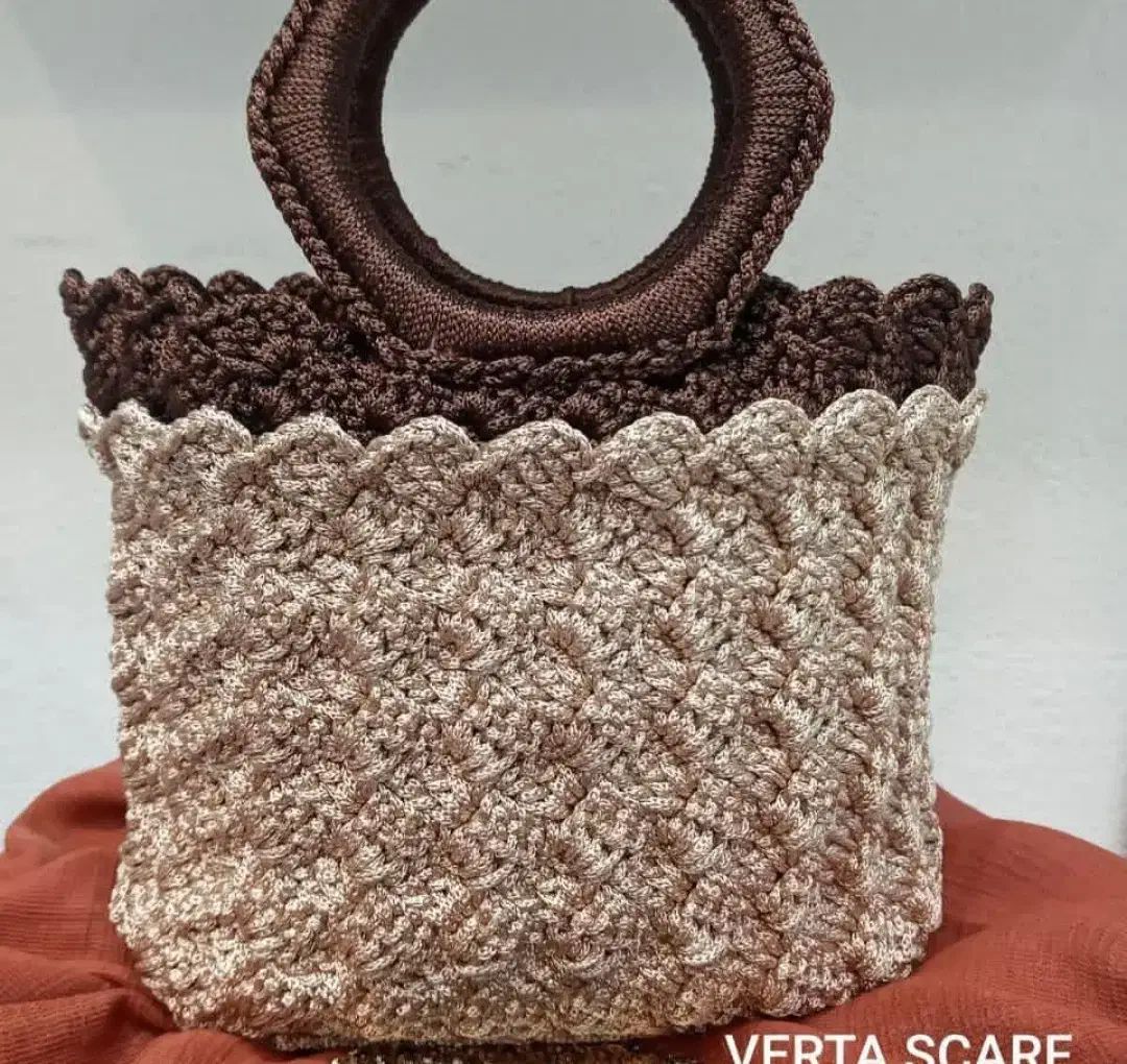 کیف دست بافت مکرومه|کیف، کفش، کمربند|رشت, نظری|دیوار