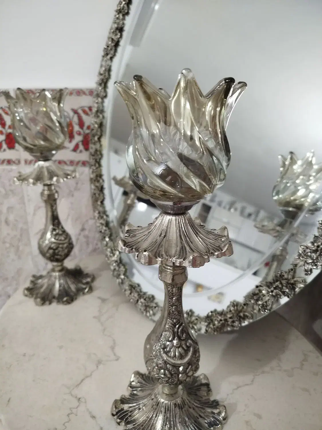 آینه شعمدان|بوفه، ویترین، کنسول|محمدشهر, کوی بهار|دیوار