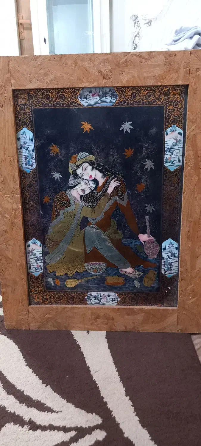 تابلو چوبی طرح لیلی و مجنون|تابلو، نقاشی، عکس|شهرکرد, |دیوار