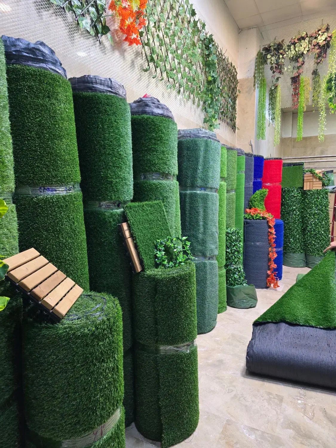 چمن مصنوعی رنگی آبی و قرمز و طوسی و بنفش|گل مصنوعی|تهران, بهارستان|دیوار