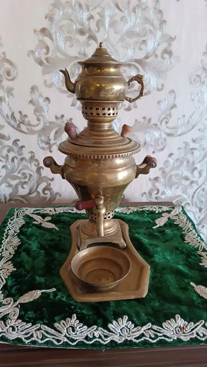 ست سماور برنجی سیسمونی|سماور، چای‌ساز، قهوه‌ساز|آمل, |دیوار