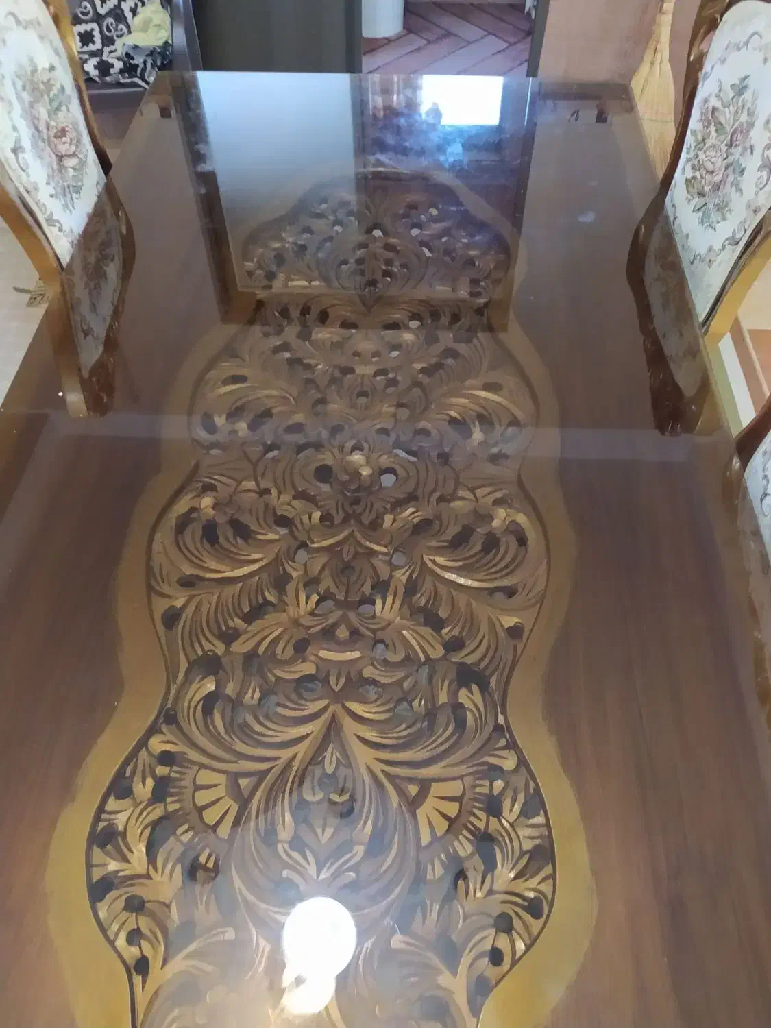 مبل سلطنتی با میز ناهارخوری|مبلمان خانگی و میز عسلی|قائمشهر, |دیوار