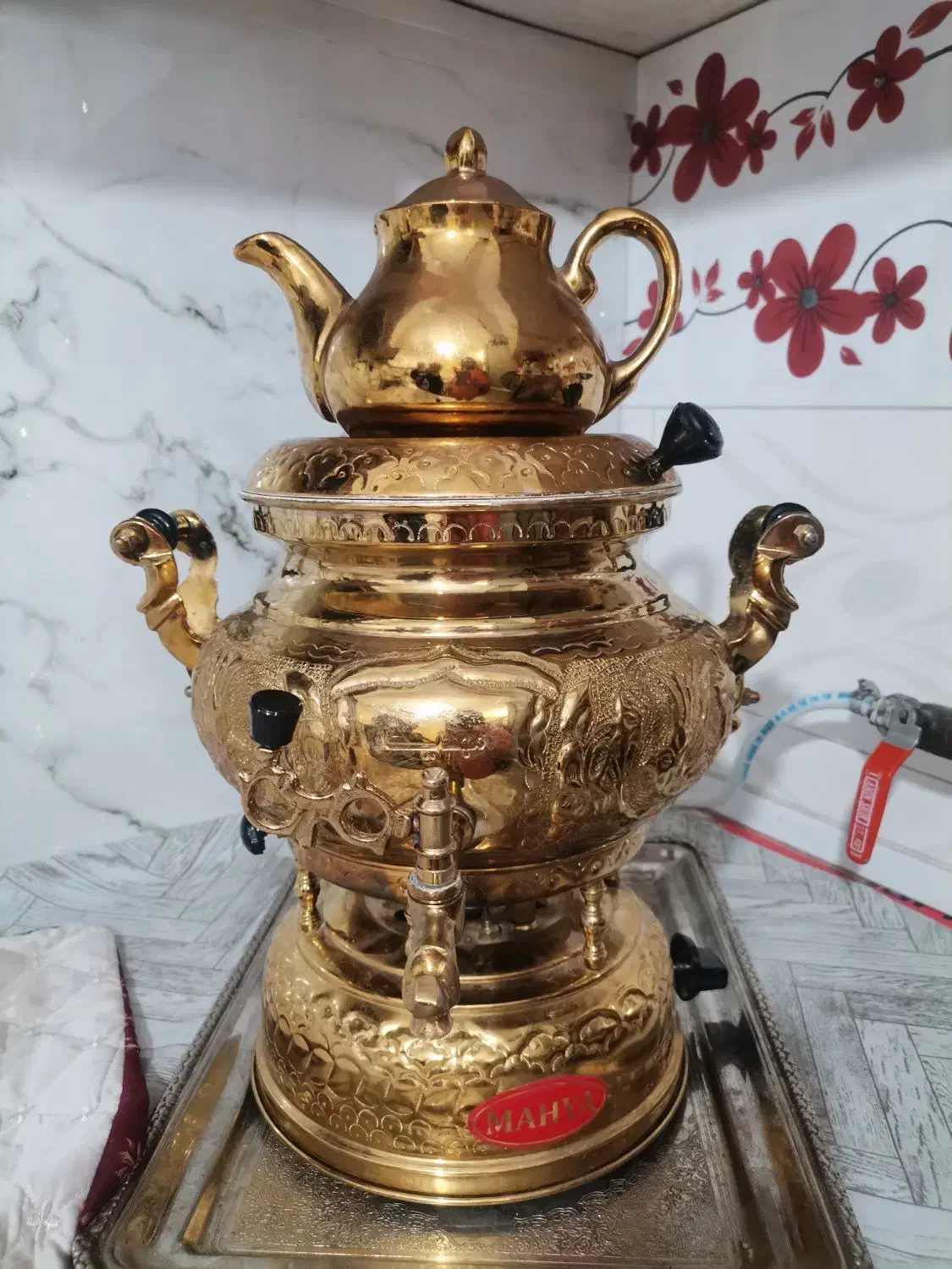 سماور وکتری قوری درحدکم استفاده شده|سماور، چایساز، قهوهساز|اهر, |دیوار