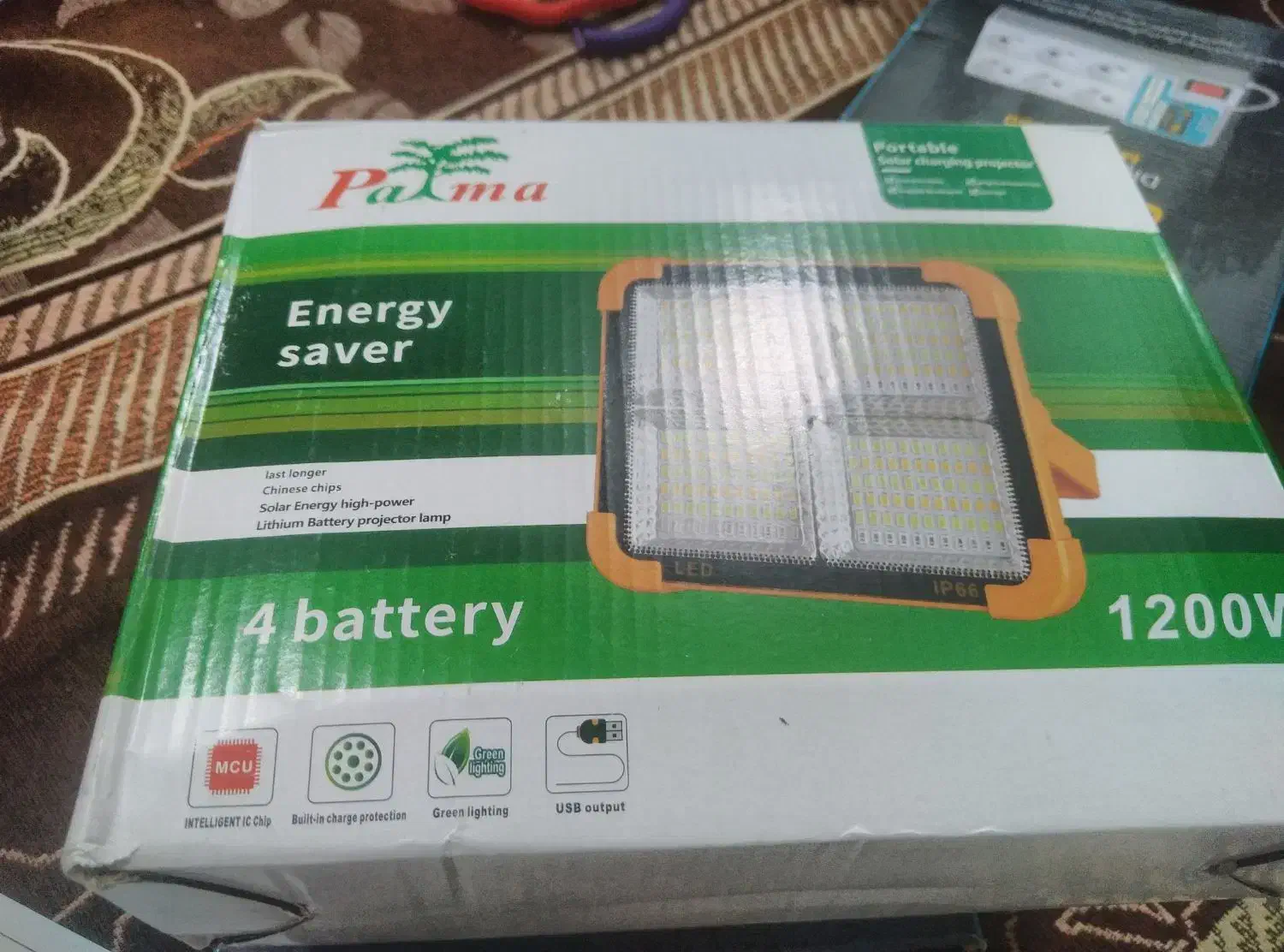 پروژکتور پاور بانک خورشیدی با برق شارژ میشه|لامپ و چراغ|زیرکوه, |دیوار