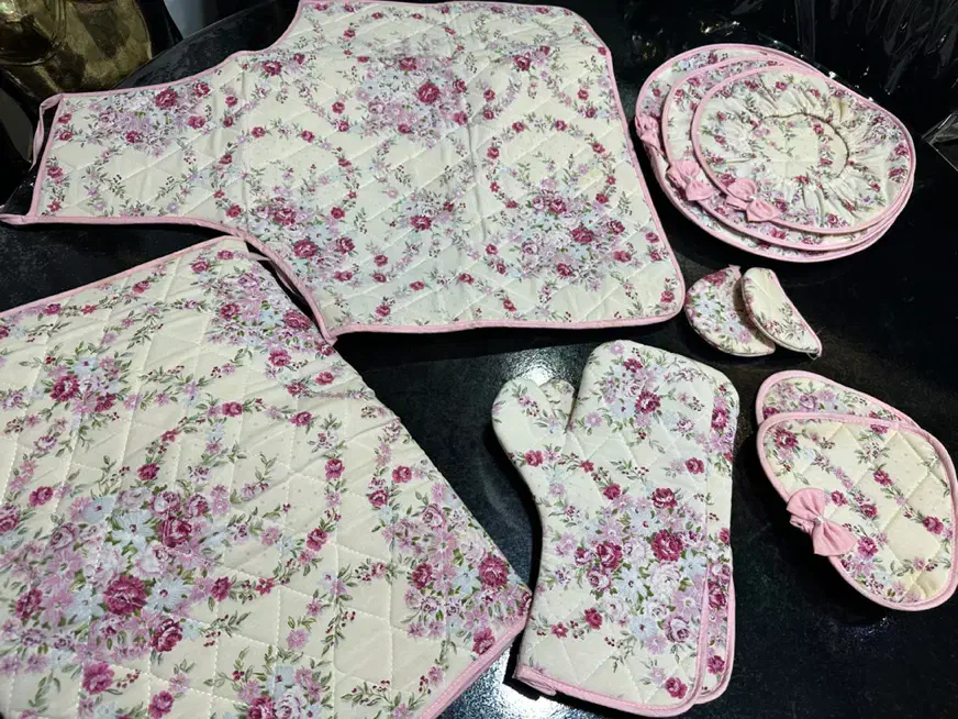 ست دمکنی ۱۱ تیکه|سفره، حوله، دستمال آشپزخانه|تهران, نیروی هوایی (پیروزی)|دیوار