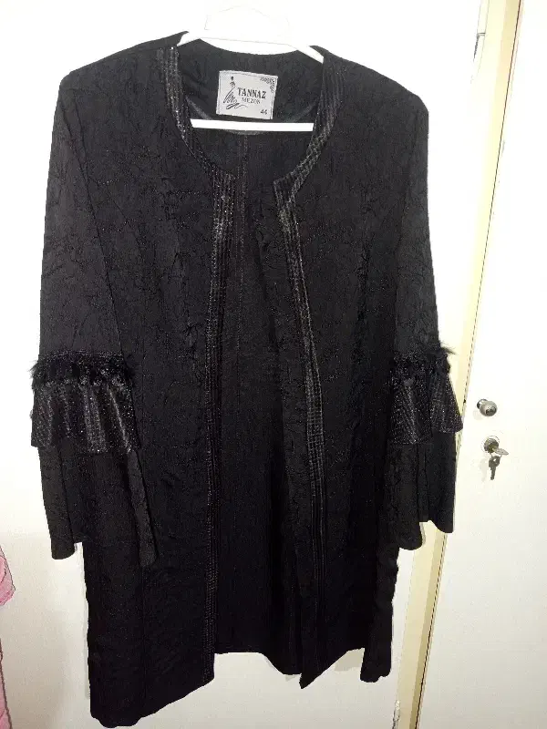 مانتو مجلسی استین کار شده مشکی دوخت مزون سایز ۴۴|لباس|کنارک, |دیوار