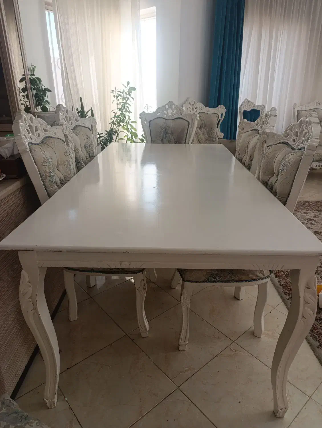 میز ناهار خوری هشت نفری چوبی|میز و صندلی غذاخوری|تبریز, |دیوار