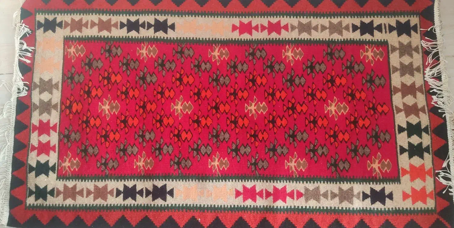 گلیم نو دست بافت در ابعاد عرض 85طول 150|گلیم، جاجیم، گبه|قزوین, |دیوار