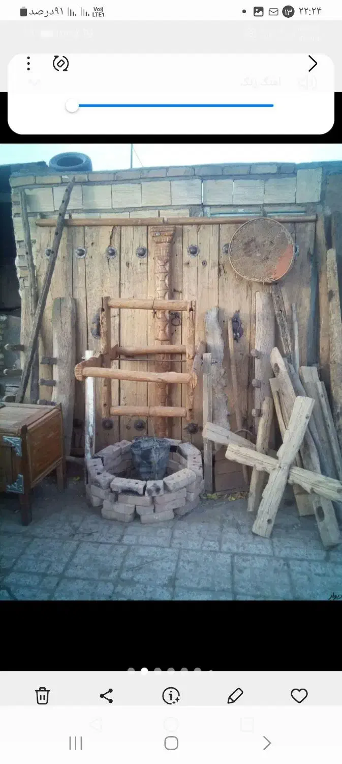 وسایل چوبی قدیمی|کلکسیون اشیاء عتیقه|نیشابور, گنبد سبز|دیوار