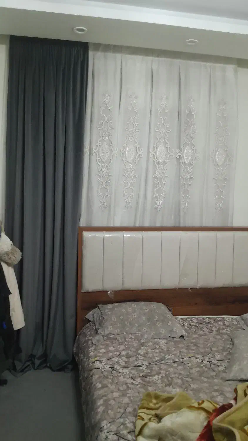 دوتا والان مخمل طوسیه ترک|پرده، رانر، رومیزی|تهران, دژکام|دیوار