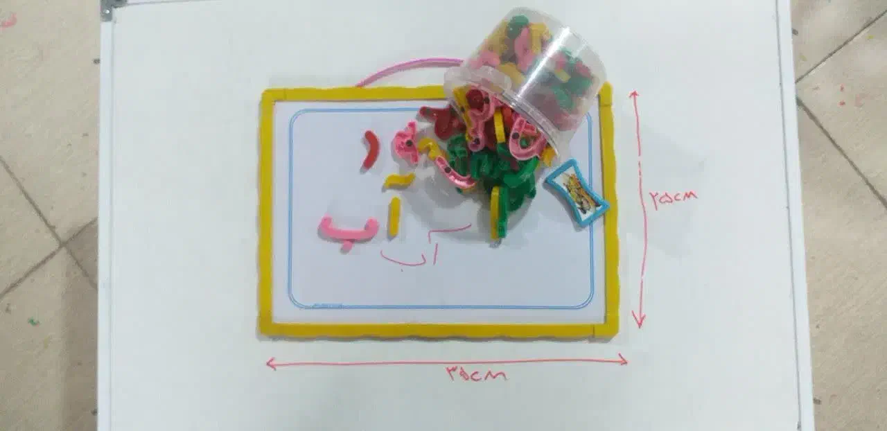 حروف الفبای اهنربایی همراه وایت برد(تحویل راه اهن)|لوازم التحریر|تبریز, |دیوار