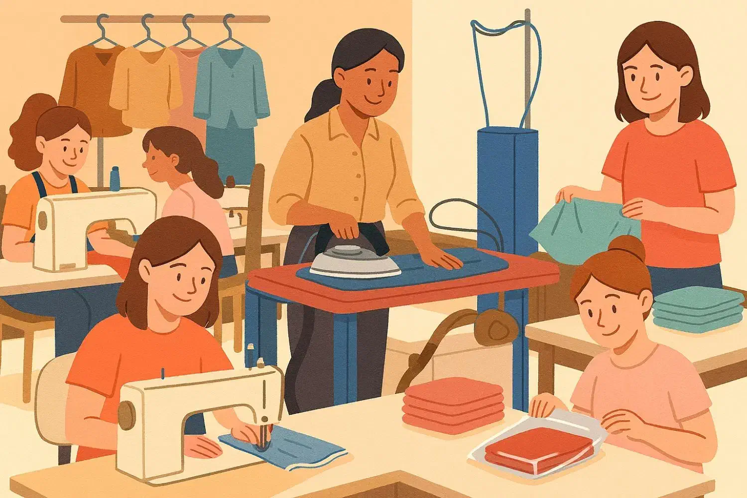 استخدام فوری در کارگاه پوشاک زنانه|استخدام صنعتی، فنی، مهندسی|ری, شهادت|دیوار