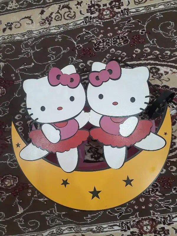 لوستر اتاق کودک طرح کیتی|لوستر و چراغ آویز|اسلام‌شهر, شهرک سعیدیه|دیوار