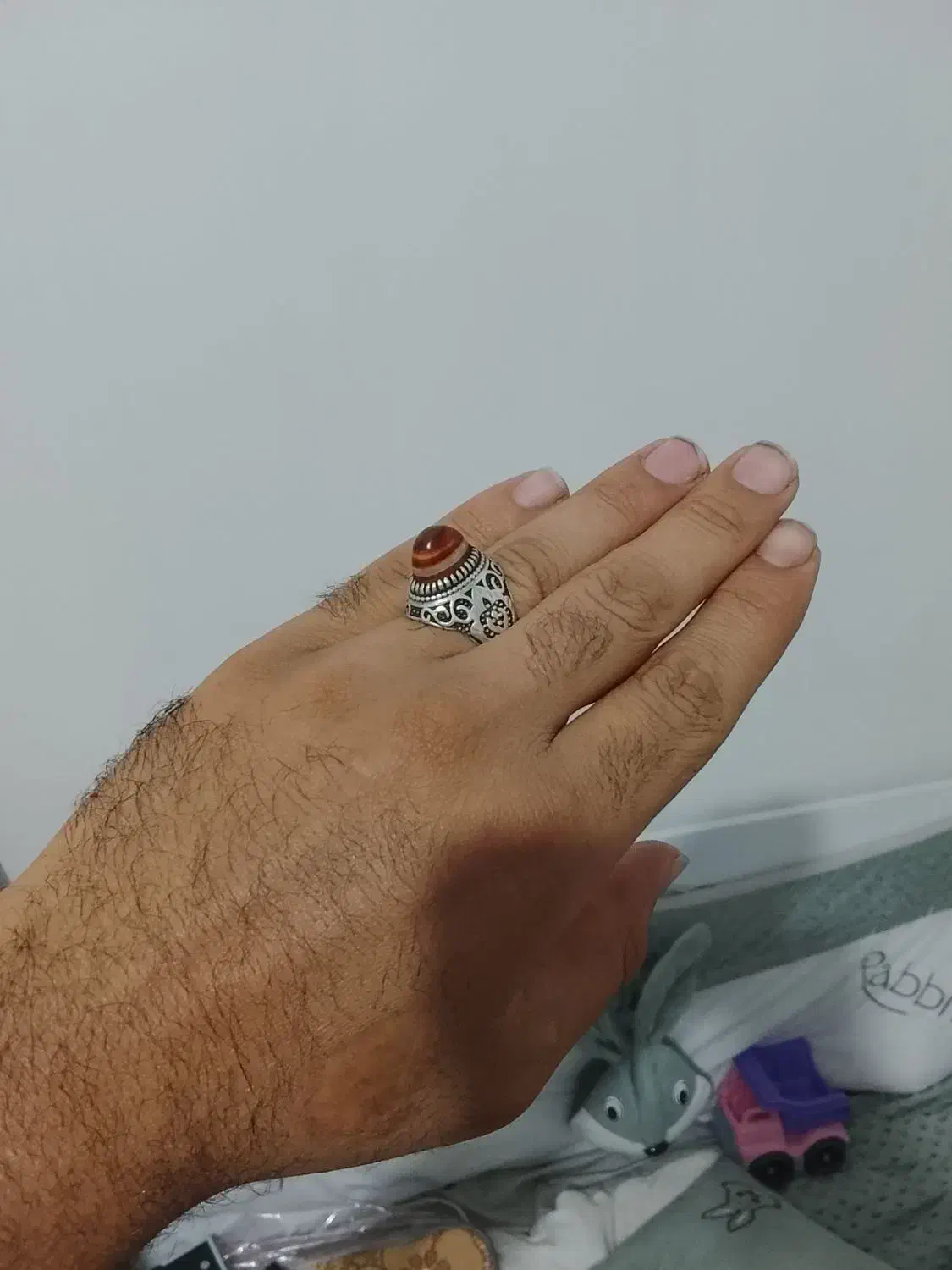 انگشتر نقره فیروزه باباقوری ۹۲۵ عیار|جواهرات|شهریار, اصیل آباد|دیوار