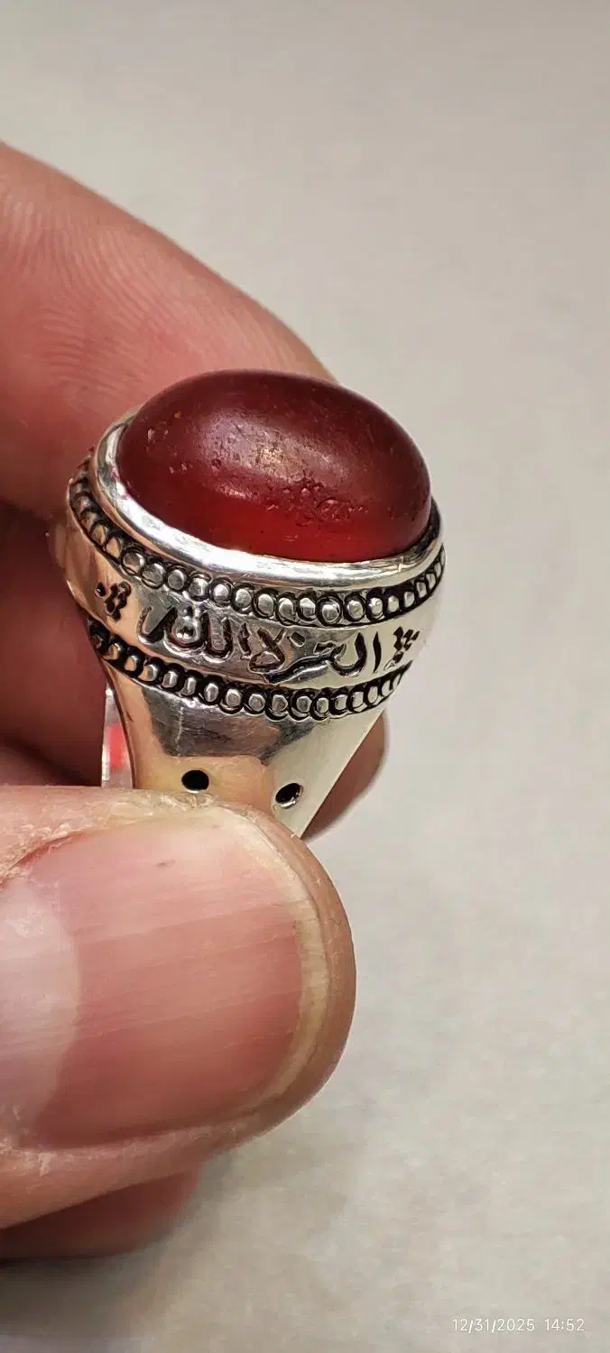 انگشتر فاخر عقیق کهنه یمن|بدلیجات|مشهد, هفده شهریور|دیوار