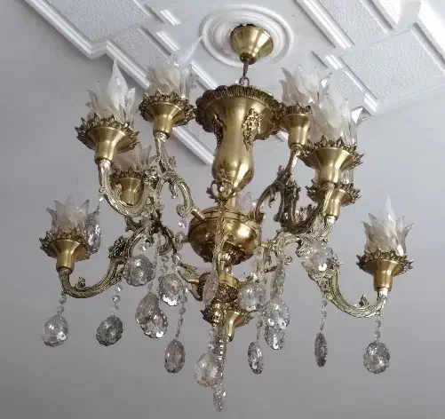 یک جفت لوستر برنز|لوستر و چراغ آویز|ملایر, |دیوار