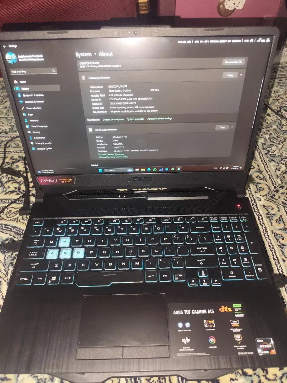 لپ‌تاپ ASUS TUF Gaming FA506NFR|رایانه همراه|بندر انزلی, شاکوچه|دیوار