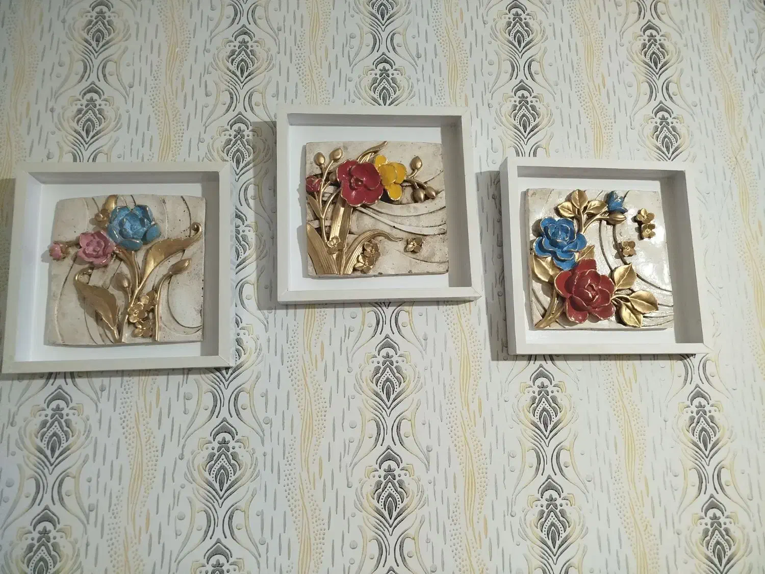 تابلو فرش و تابلوی سه تایی|تابلو، نقاشی، عکس|ملایر, |دیوار