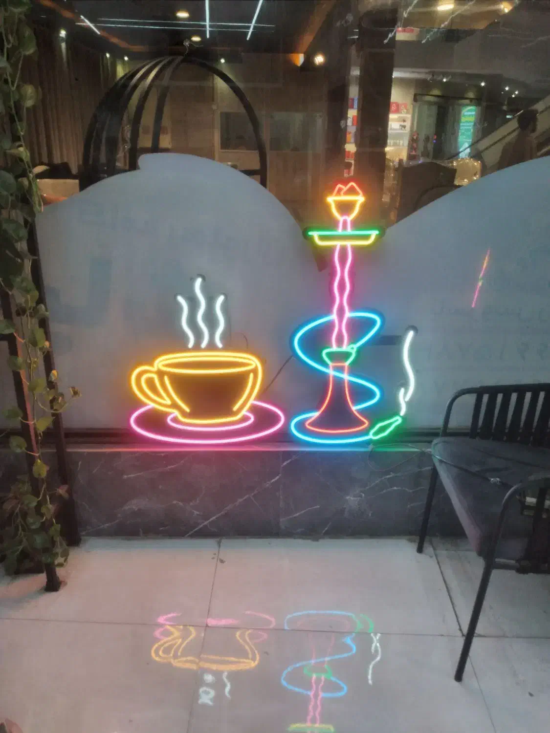 ریسه نئون|ریسه و چراغ تزئینی|نسیم‌شهر, |دیوار