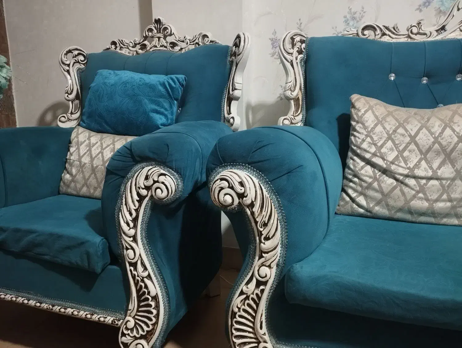 مبل سلطنتی 7نفره|مبلمان خانگی و میز عسلی|سنقر, |دیوار