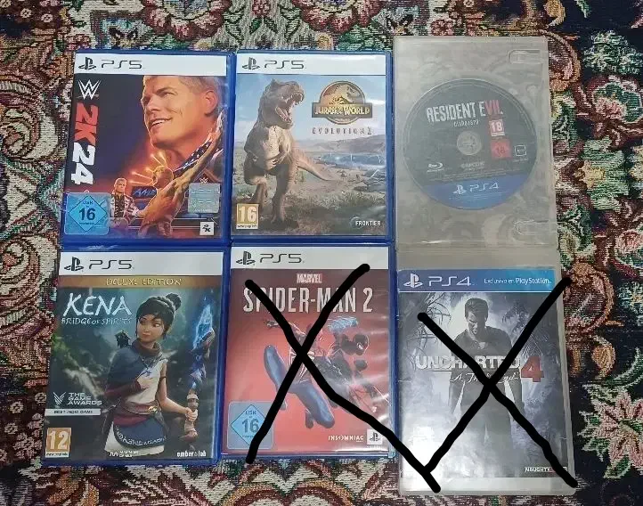 ۴عدد دیسک بازی PS5وPS4|کنسول، بازی ویدئویی و آنلاین|دزفول, |دیوار