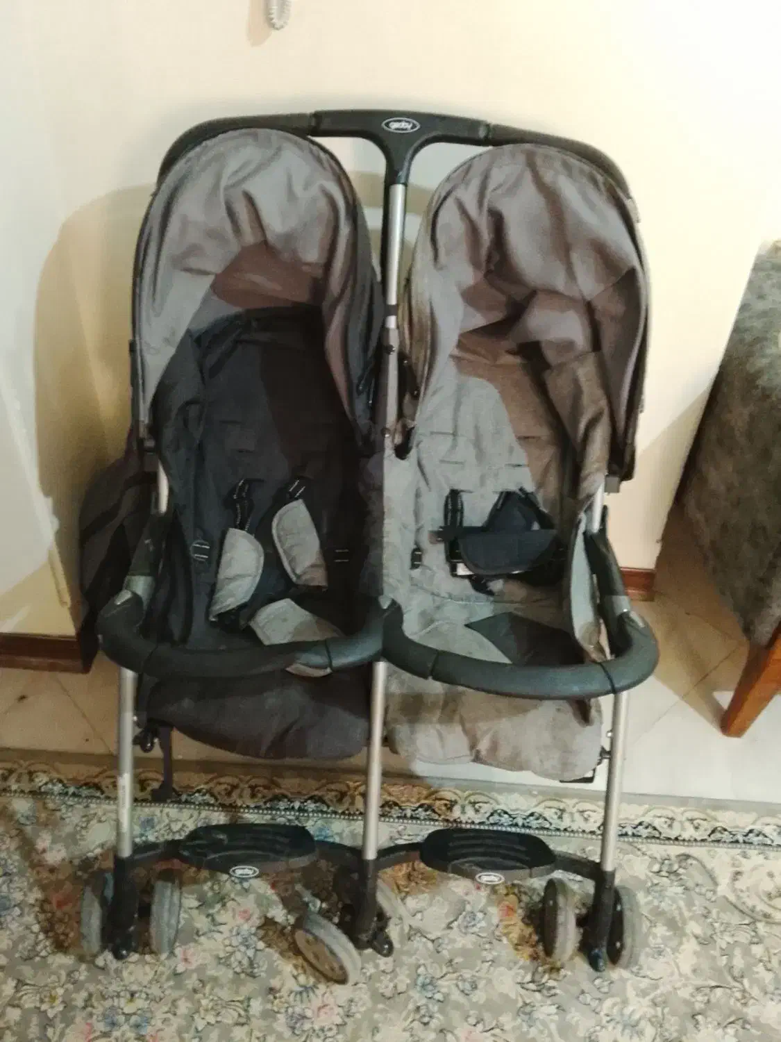 کالسکه دوقلو مارک geoby|کالسکه و لوازم جانبی|تهران, تولید دارو|دیوار