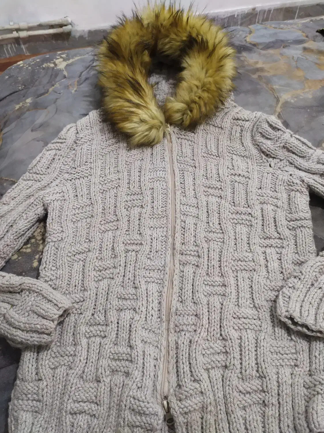 ژاکت کلاهدار دستبافت|لباس|ملارد, |دیوار