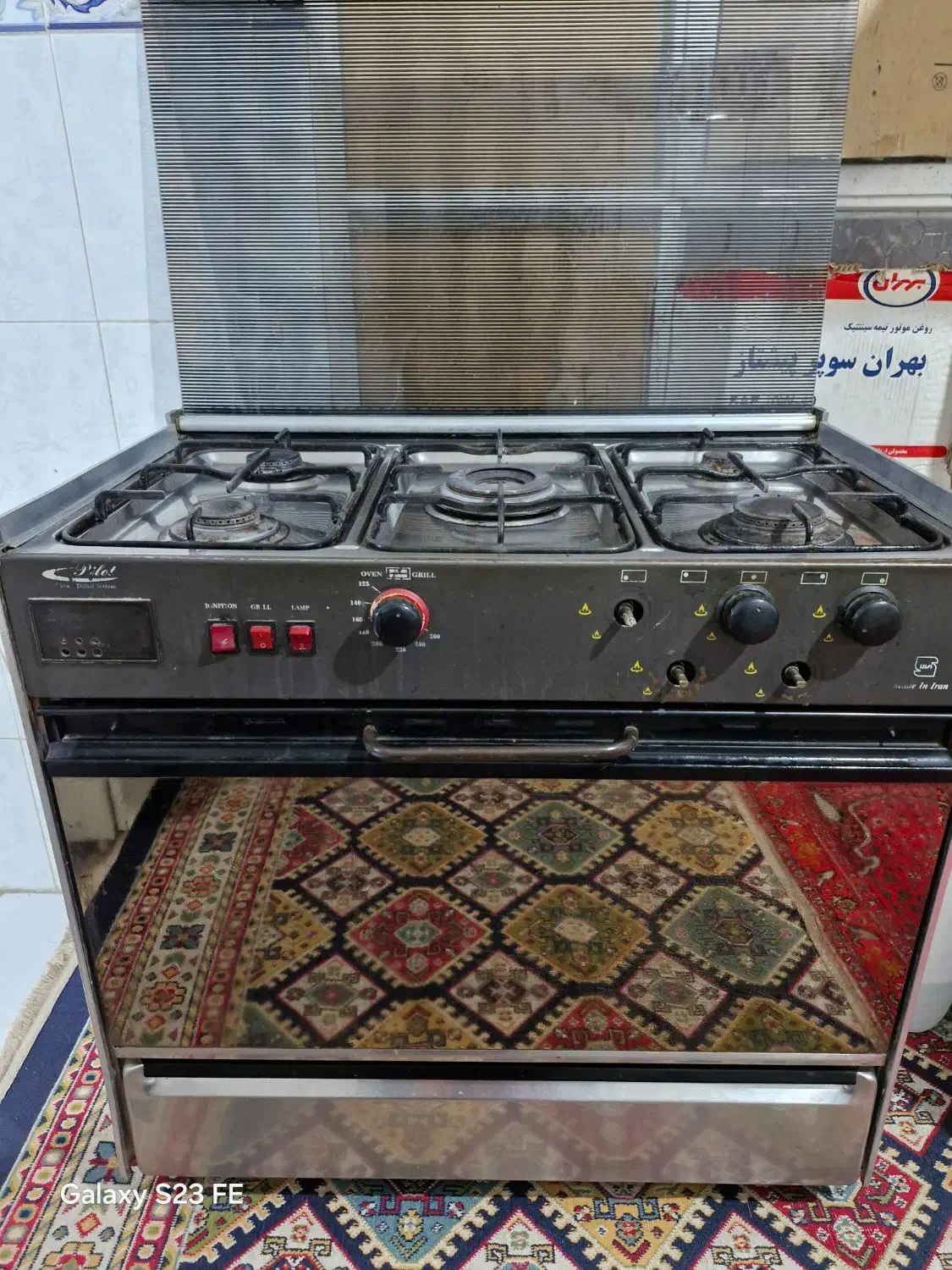 گاز فر دار سالم ۵شعله|اجاق گاز و لوازم برقی پخت‌وپز|ایرانشهر, |دیوار