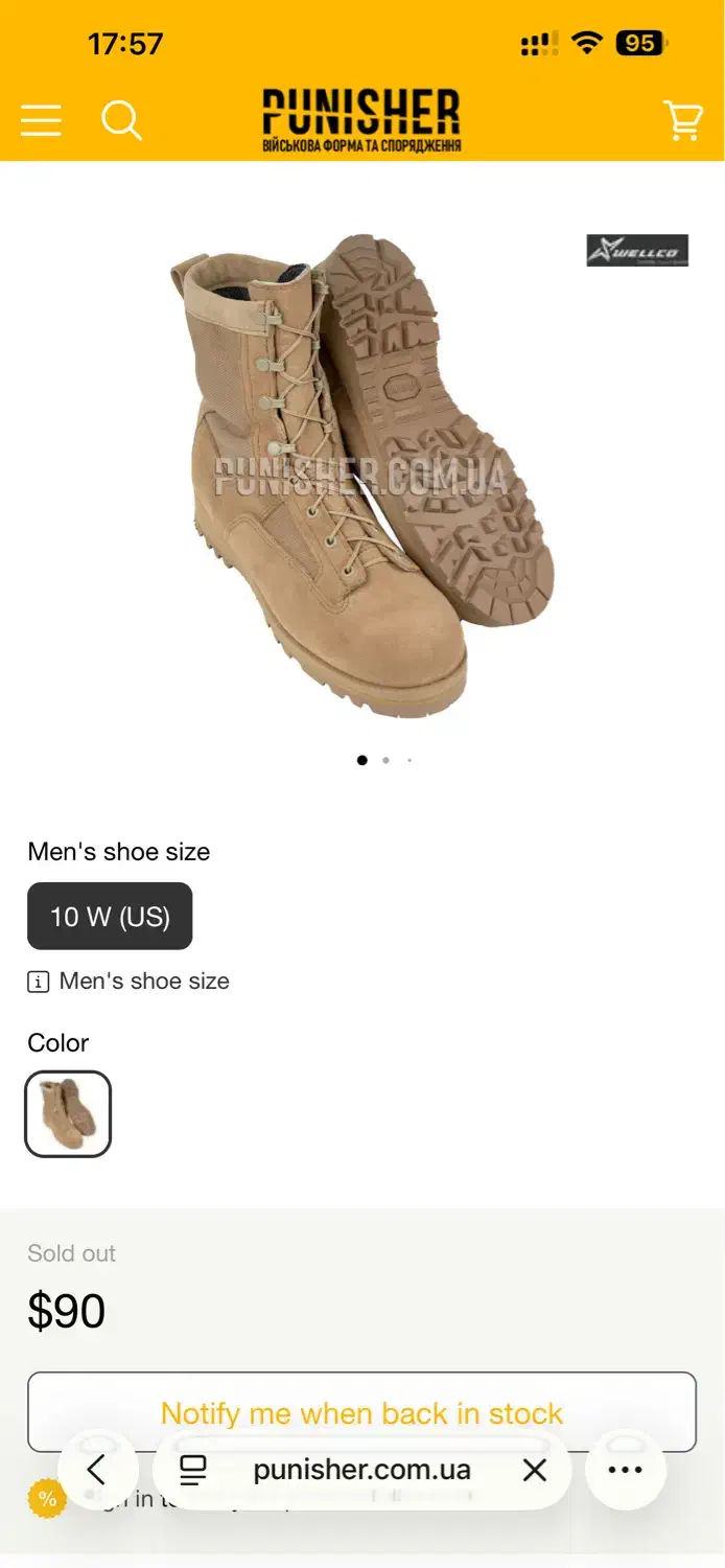 بوت نظامی اصلی آمریکایی برند welcoسایز ۴۲،۴۳|کیف، کفش، کمربند|دورود, |دیوار