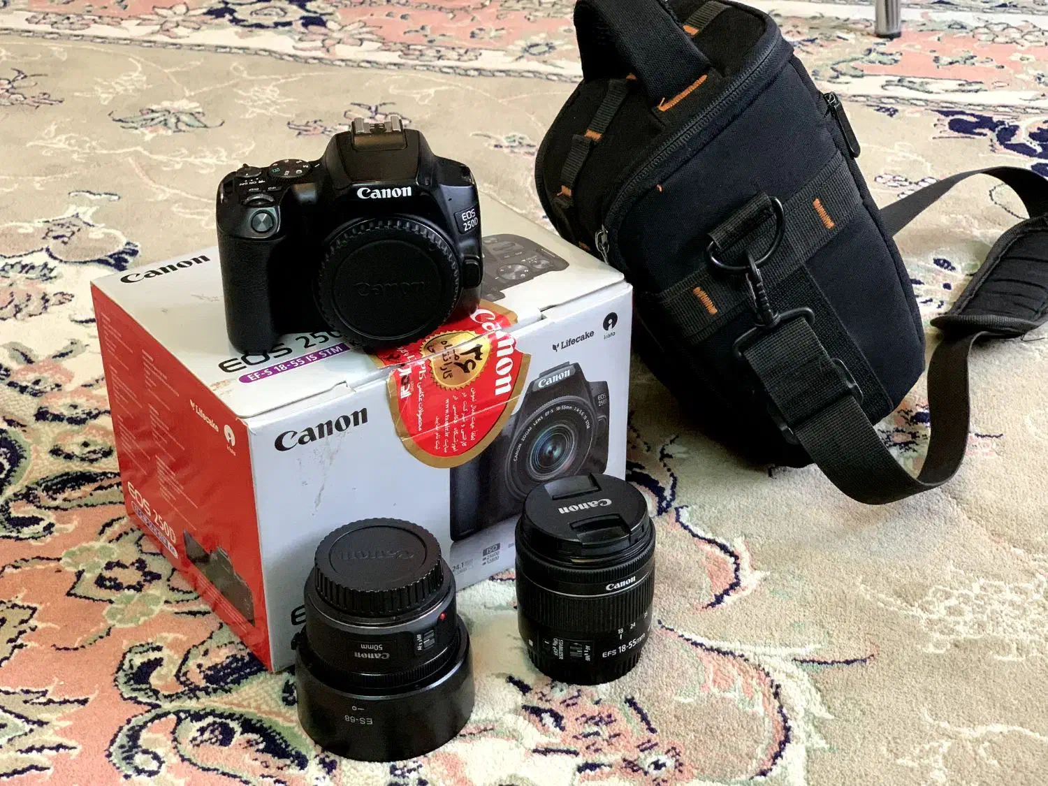 دوربین 250D canon همراه با لنز 50mm فیکس|دوربین عکاسی و فیلم‌برداری|تهران, آهنگ|دیوار