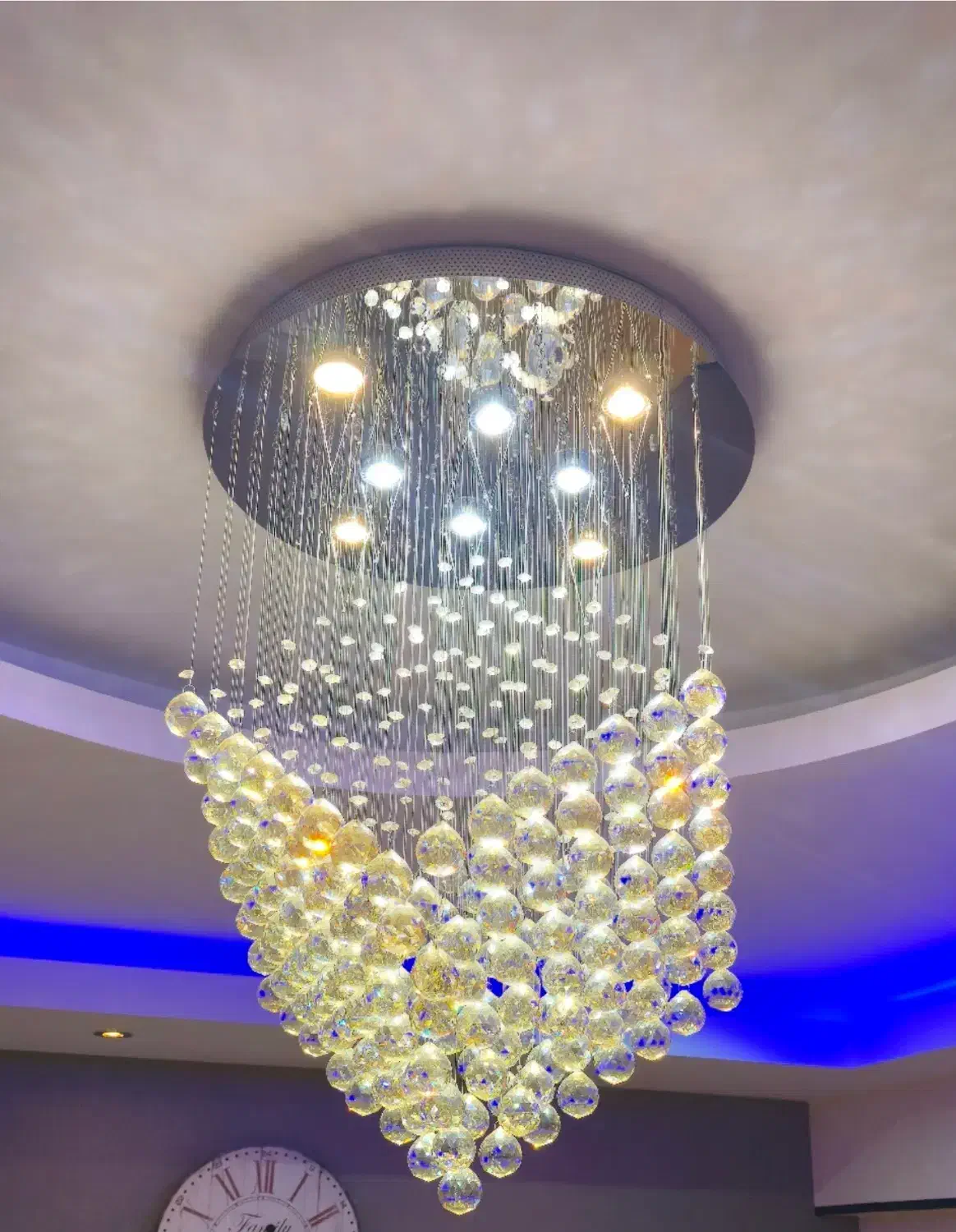 لوستر آویز کریستالی|لوستر و چراغ آویز|کرج, عظیمیه|دیوار