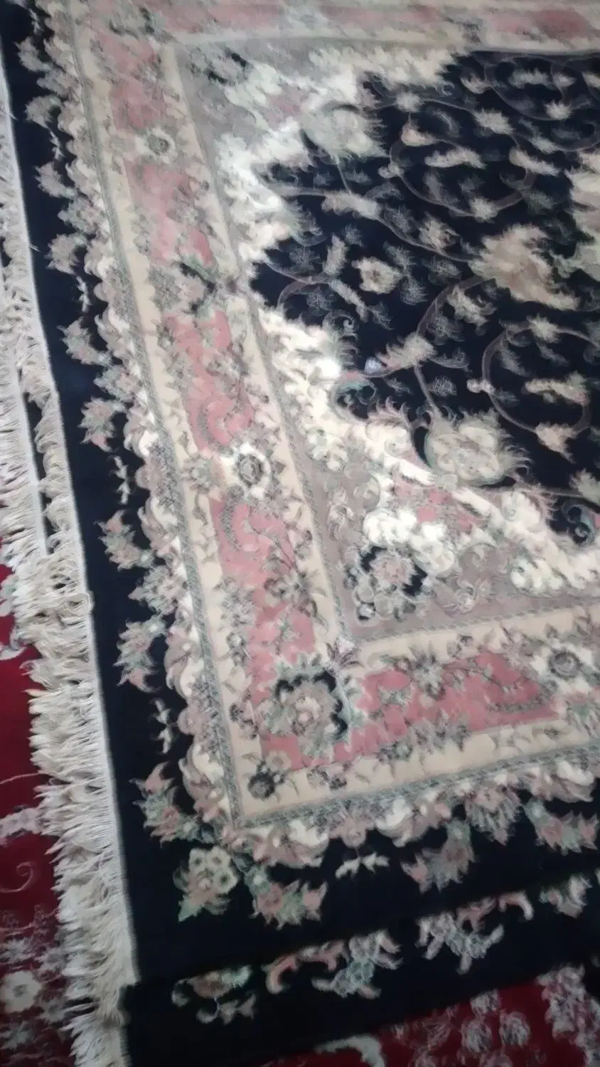 فرش ۱۲متری سالم سبز ویدونه سرمه ای ۹متری|فرش|قهدریجان, |دیوار